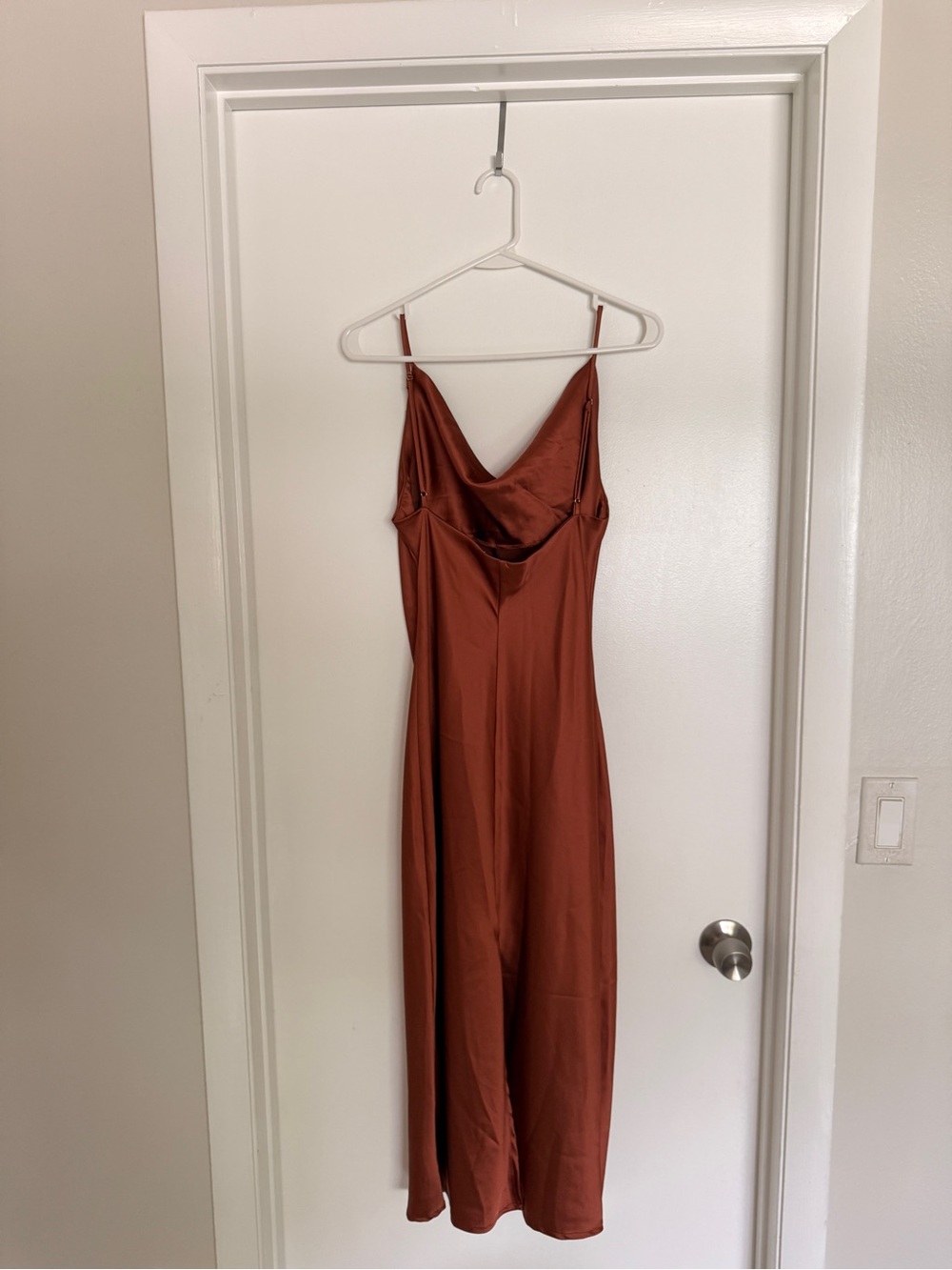 Petal & Pup Slip Midi Dress in Rust Red - Picture 2 of 3